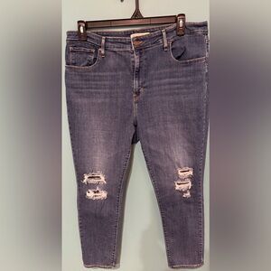 Levi's Dark Blue Distressed Women's Skinny Jeans Size 34